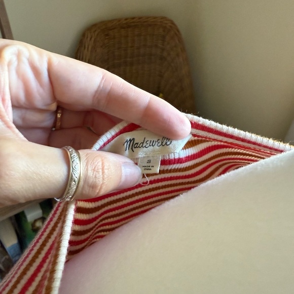 Madewell Striped Red and Yellow Dress - Picture 2 of 4